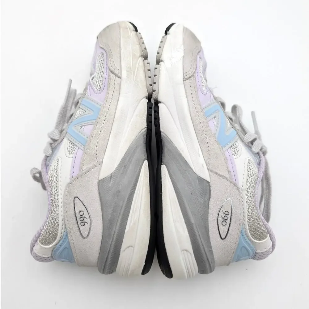 New Balance 990V6 Sneaker Shoes Kids' Grey/Bright Lavender Size US11.5 EU29